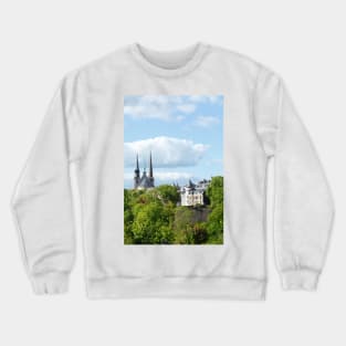 EU; Europe; Luxembourg; Luxembourg; City; Cathedral; Church; old town; park Crewneck Sweatshirt